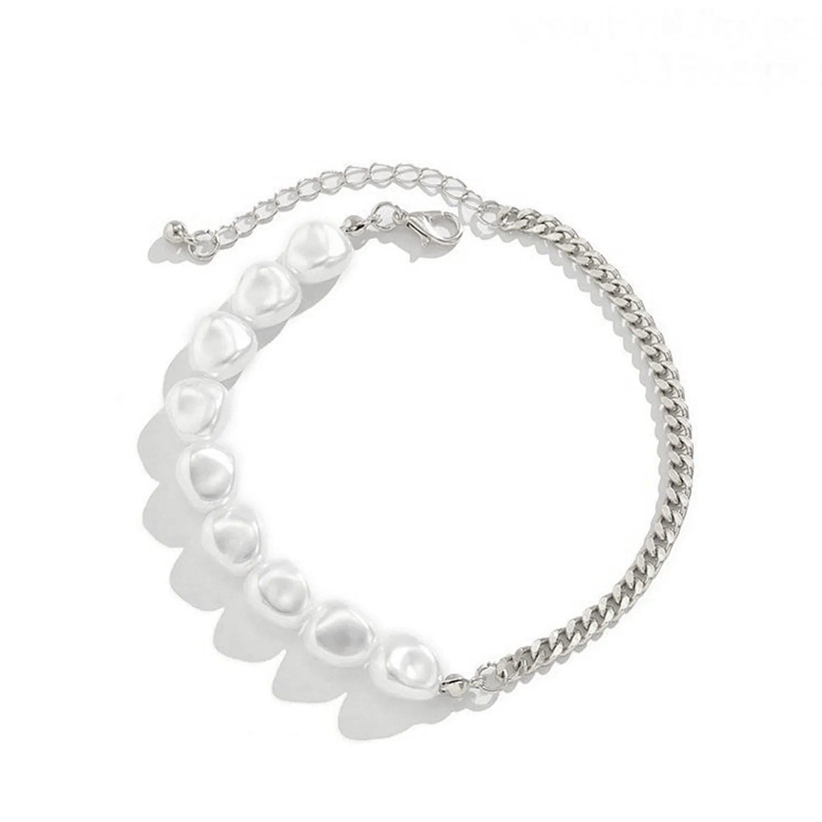 Bracelet Cheville Perle Blanche