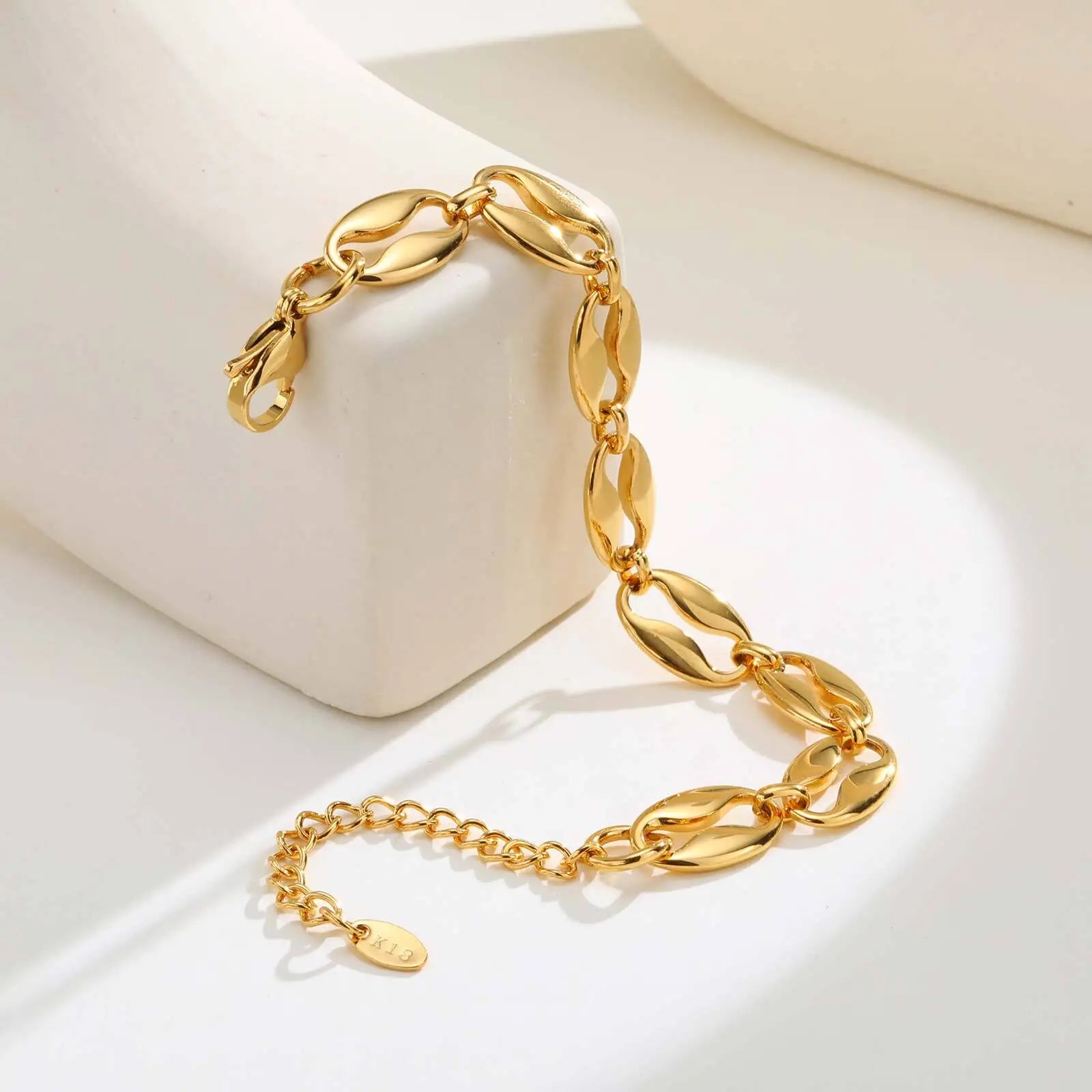 Bracelet Grain de Cafe Or Gros