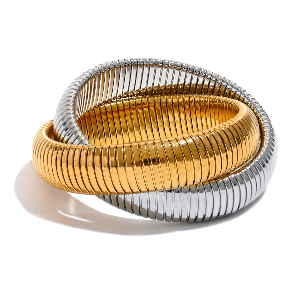 Bracelet Jonc Bicolore Femme