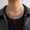 Chaine argent homme collier de perle