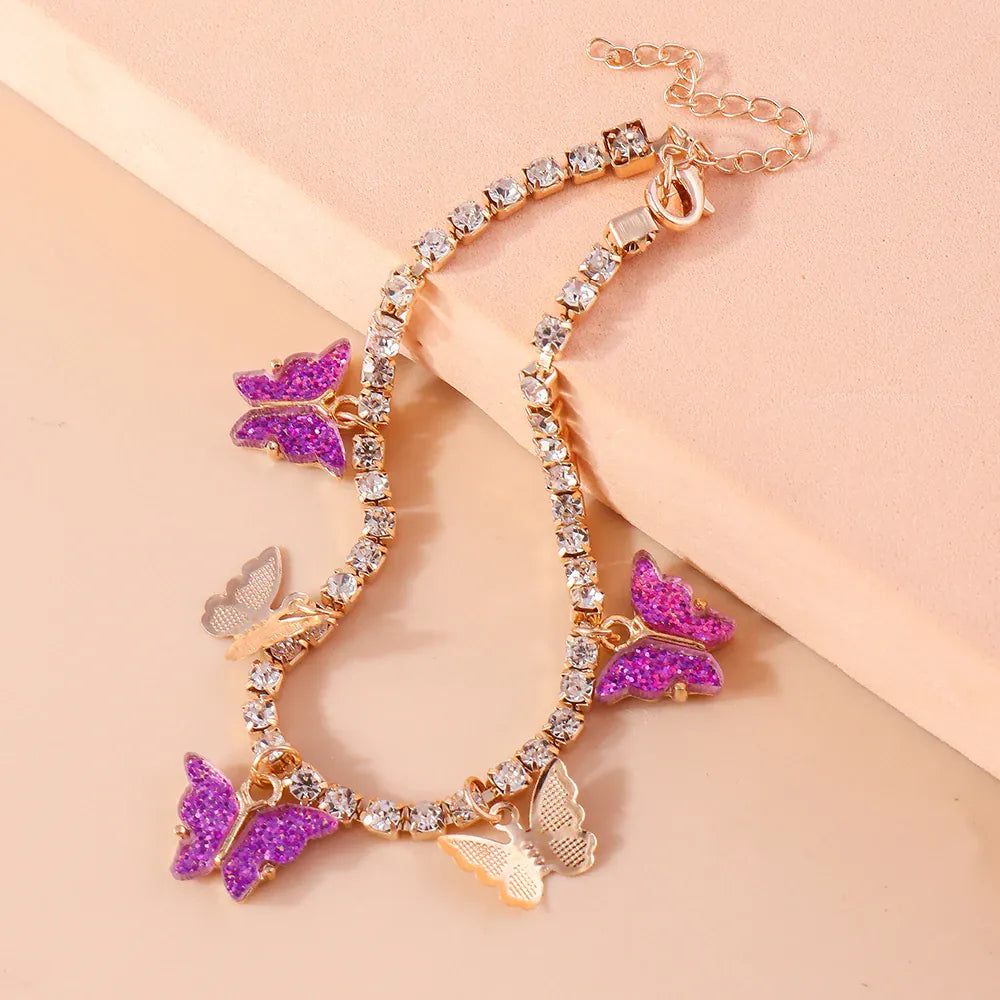Chaine de Cheville Papillon Dorée