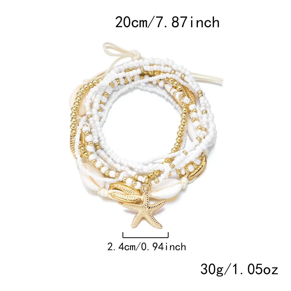 Chaine de Cheville Perle Etoile de Mer