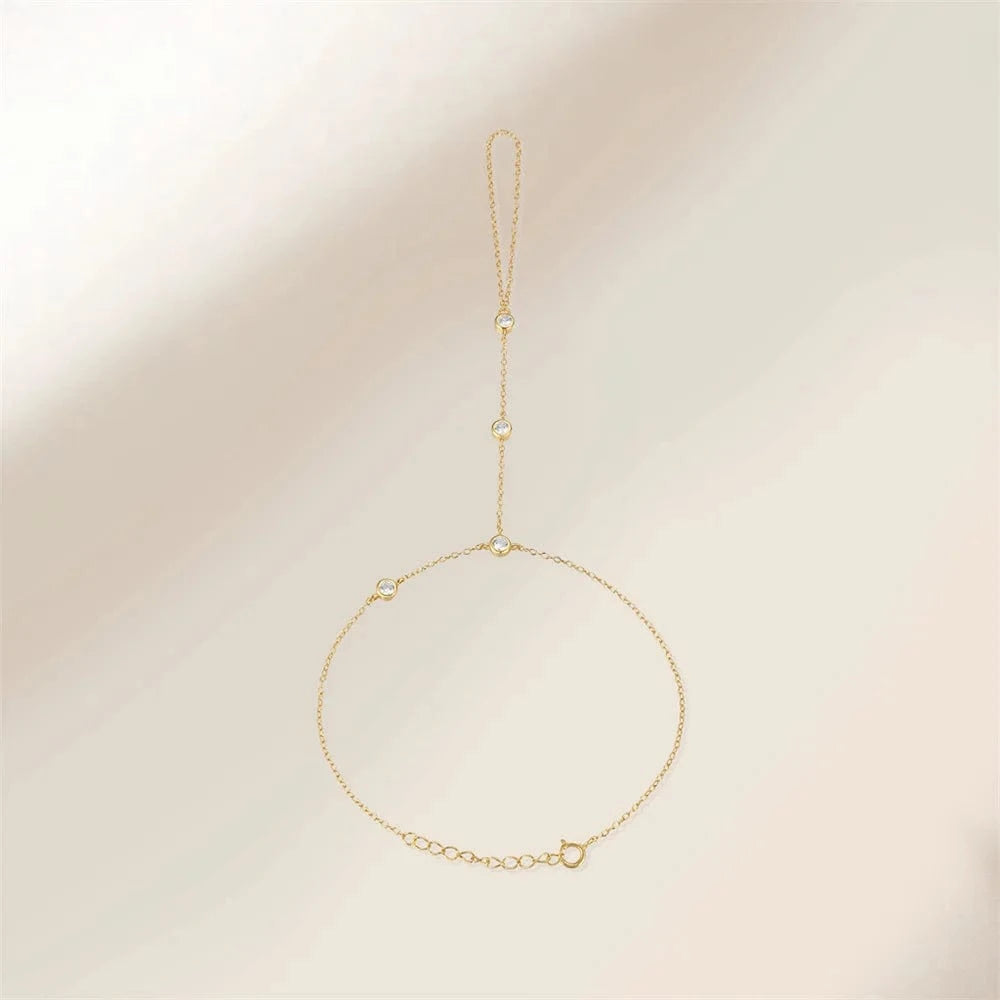 Chaine de Main avec Bague en Argent