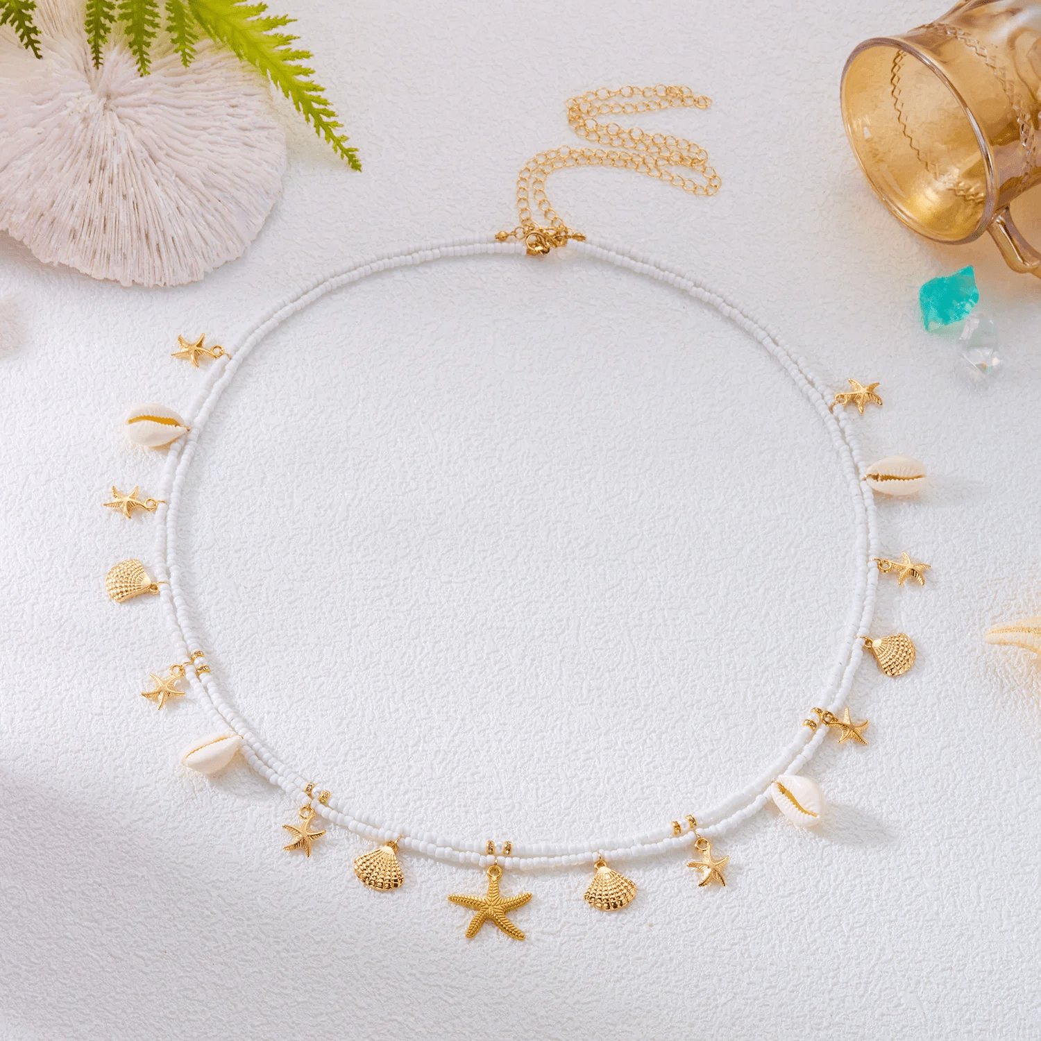 Chaine de Ventre Perles Plage