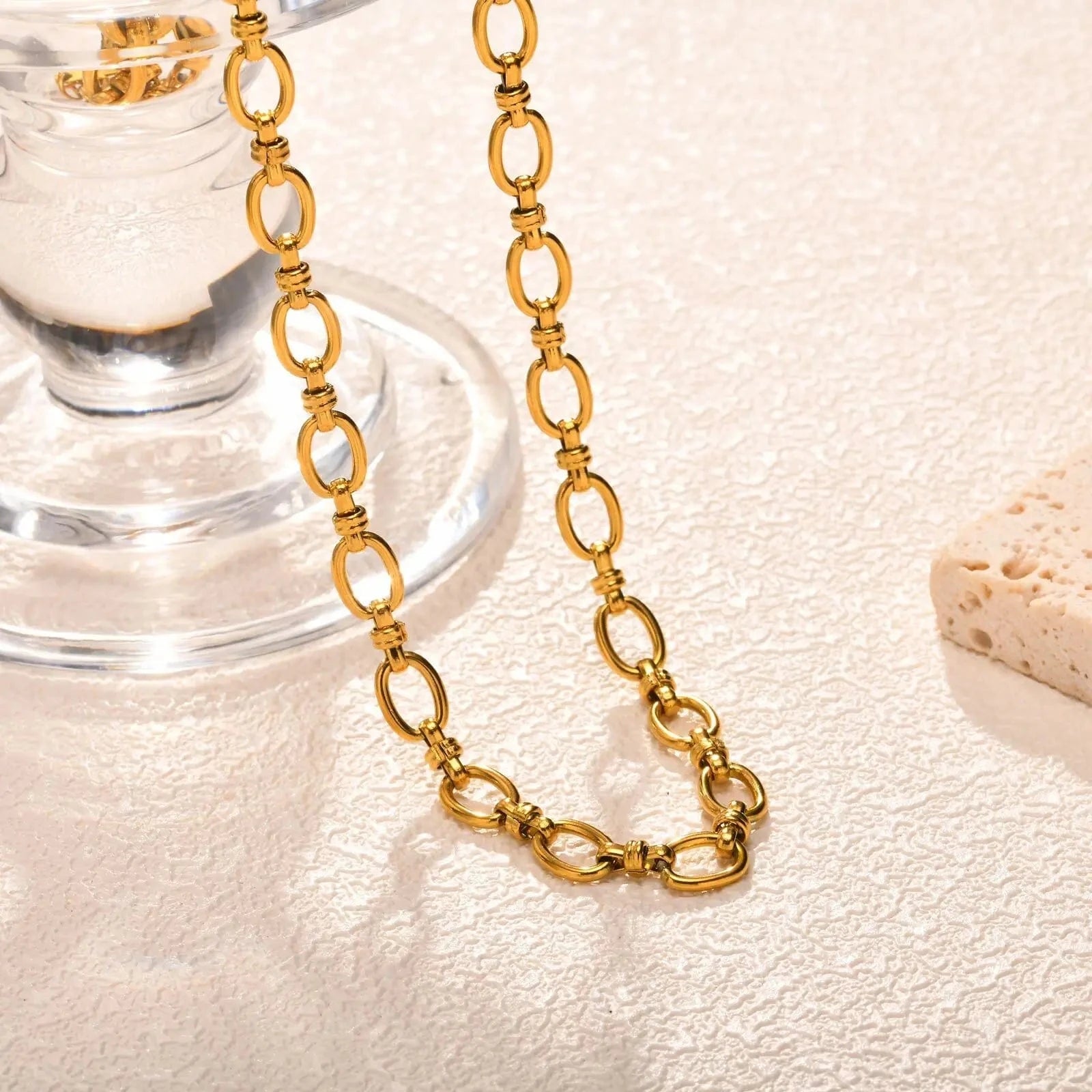 Chaine en Acier Inoxydable Or