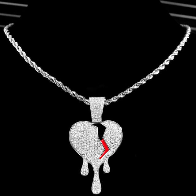 Chaine hip hop Coeur brisé