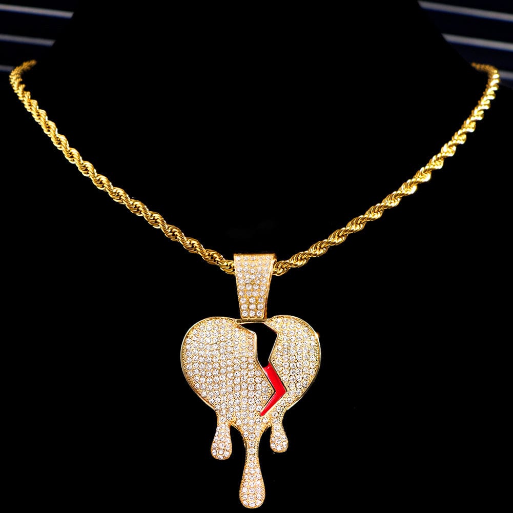 Chaine hip hop Coeur brisé