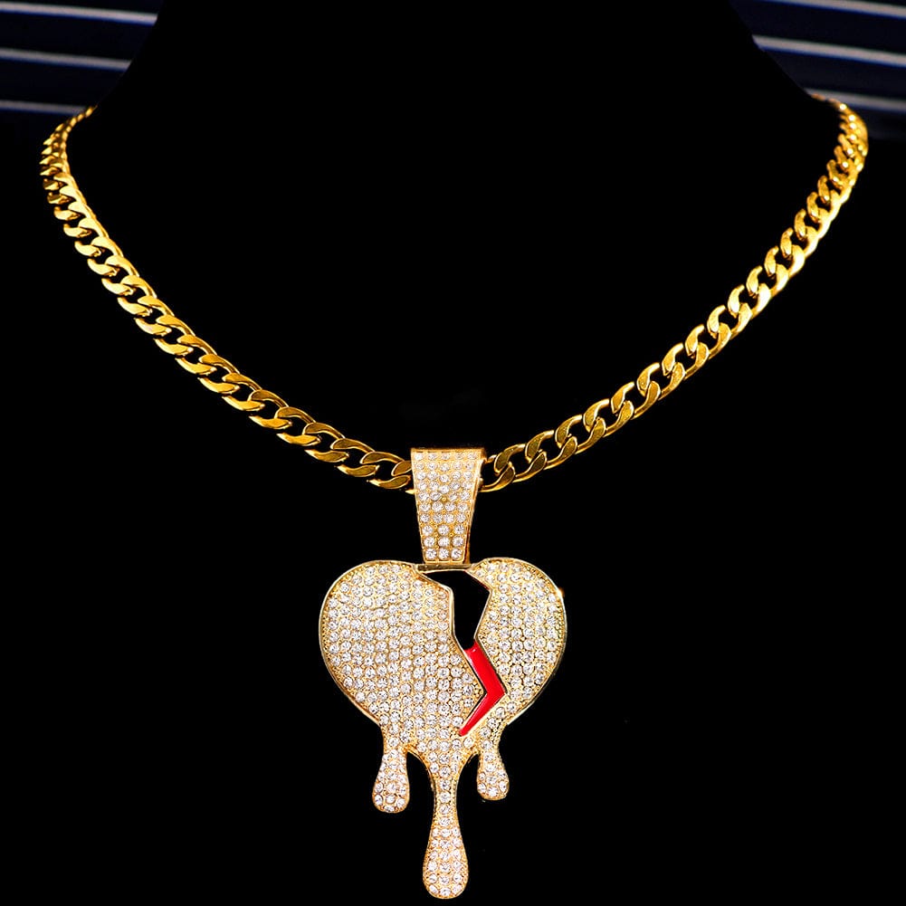 Chaine hip hop Coeur brisé