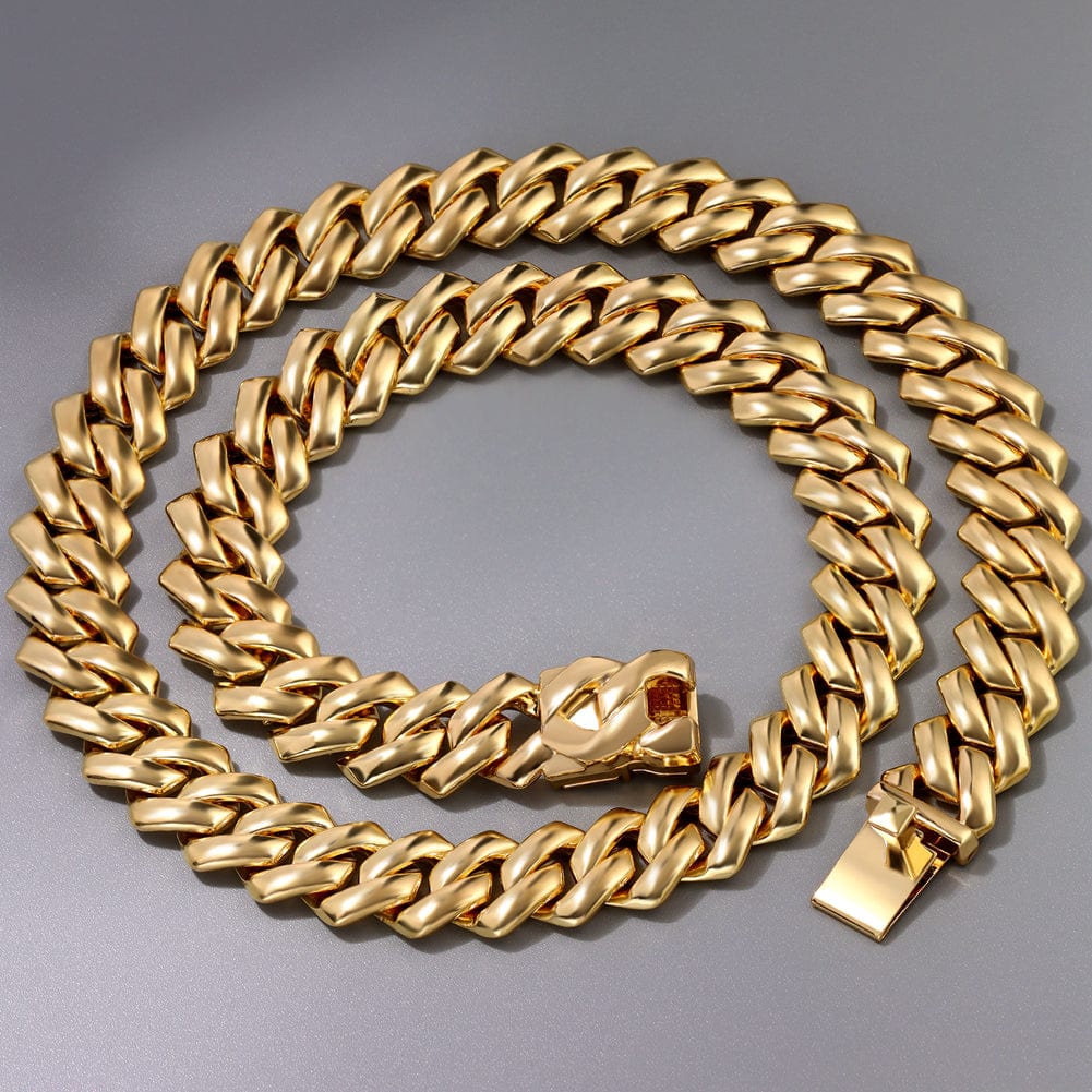 Chaine Maille Cubaine Or 18k Homme