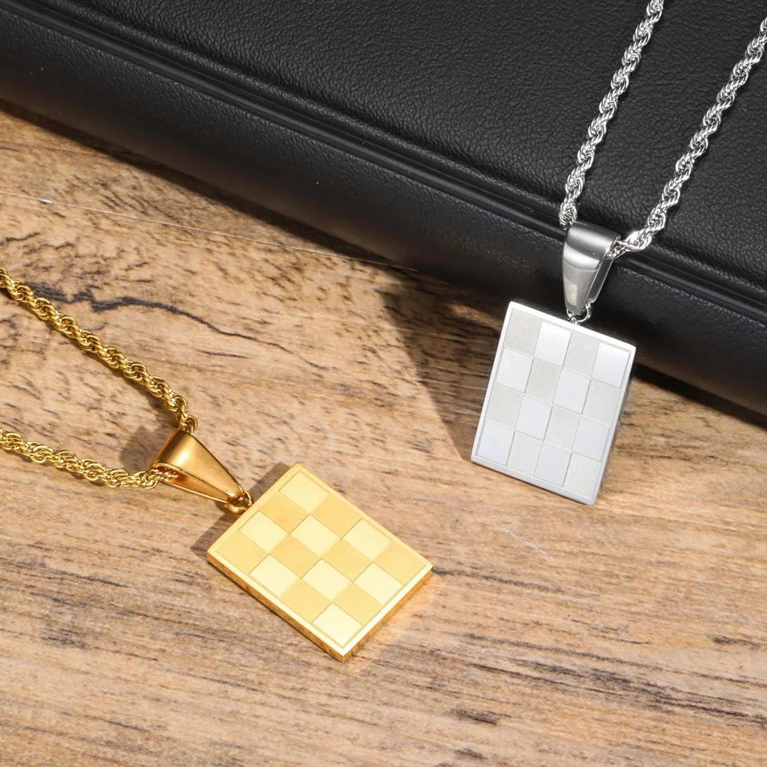 Chaine Or Homme Damier