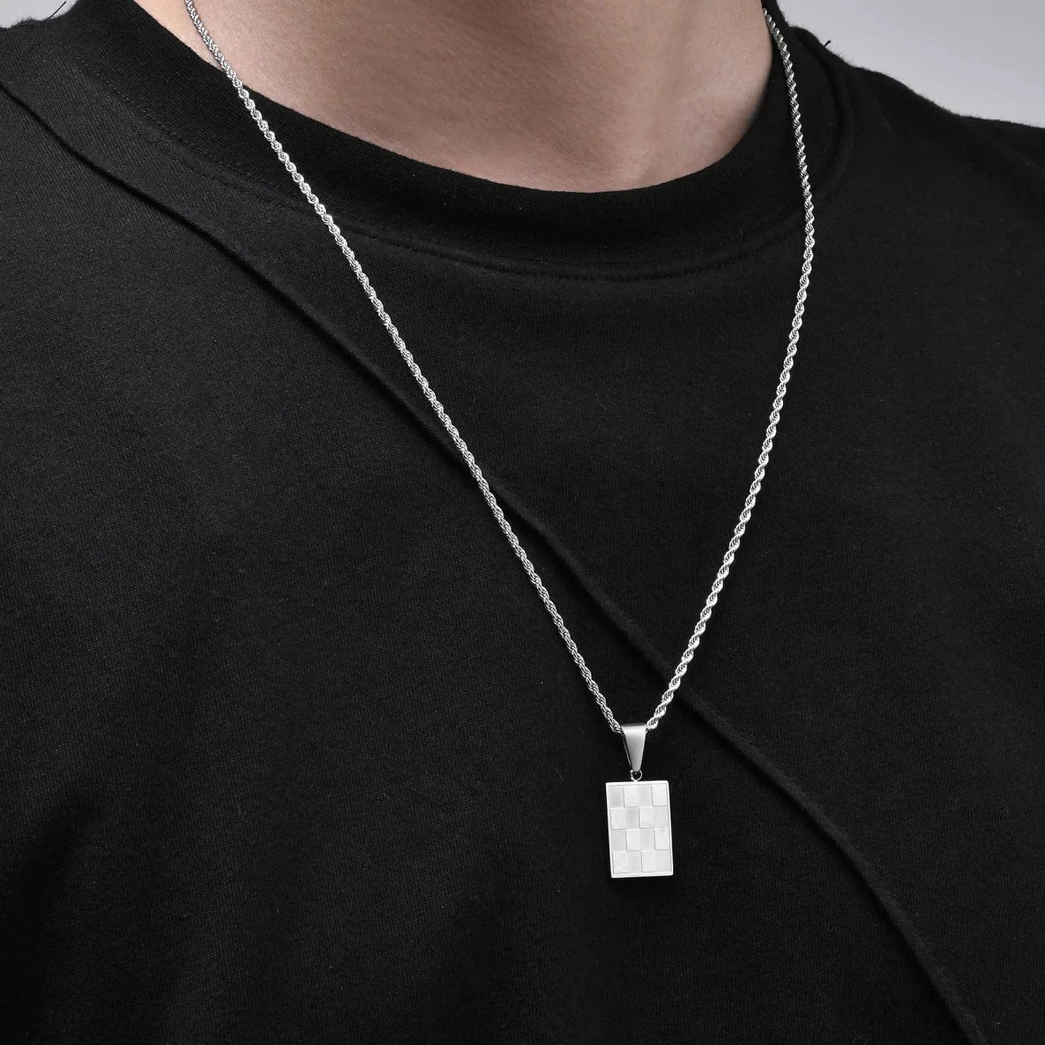 Chaine Or Homme Damier