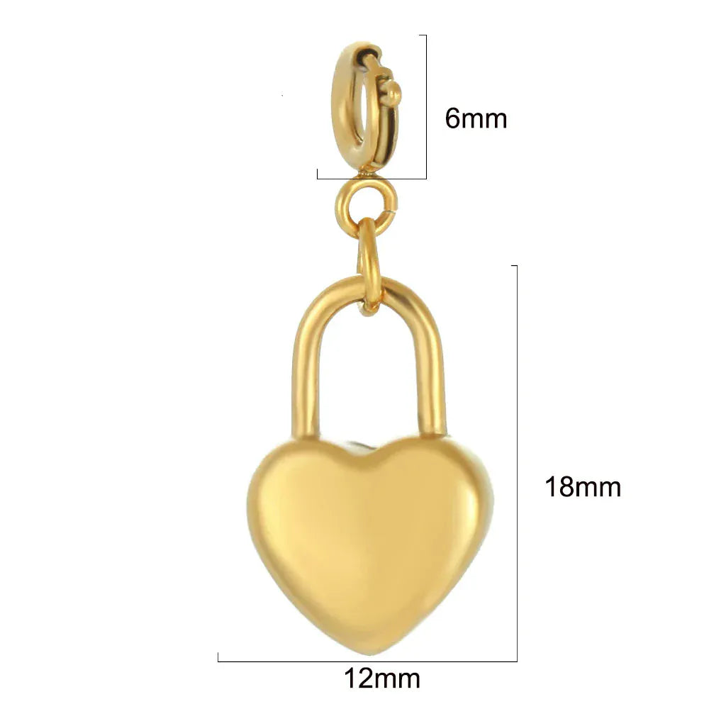 Charms Acier Inoxydable Or