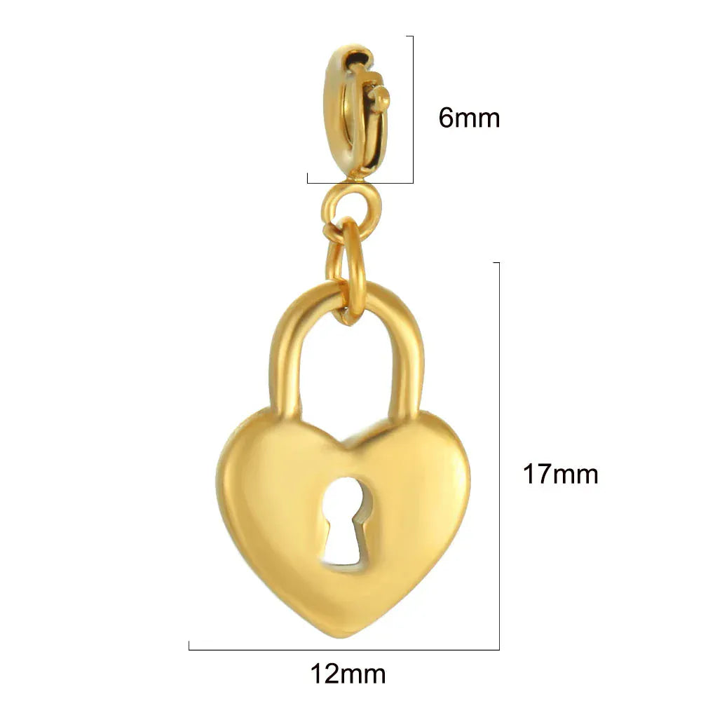 Charms Acier Inoxydable Or