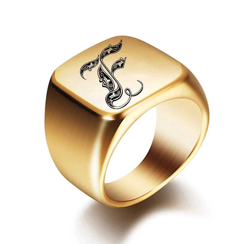 Chevaliere Homme Or Initiale