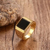 Chevaliere Homme Pierre Noire