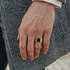 Chevaliere Homme Pierre Noire
