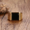 Chevaliere Homme Pierre Noire