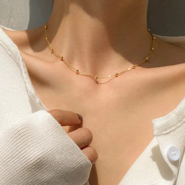 Collier Argent Femme Ras de Cou