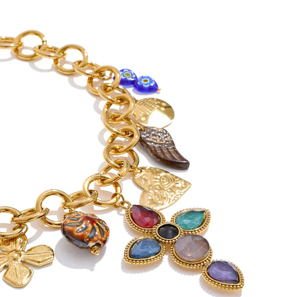 Collier avec Charms Acier Inoxydable