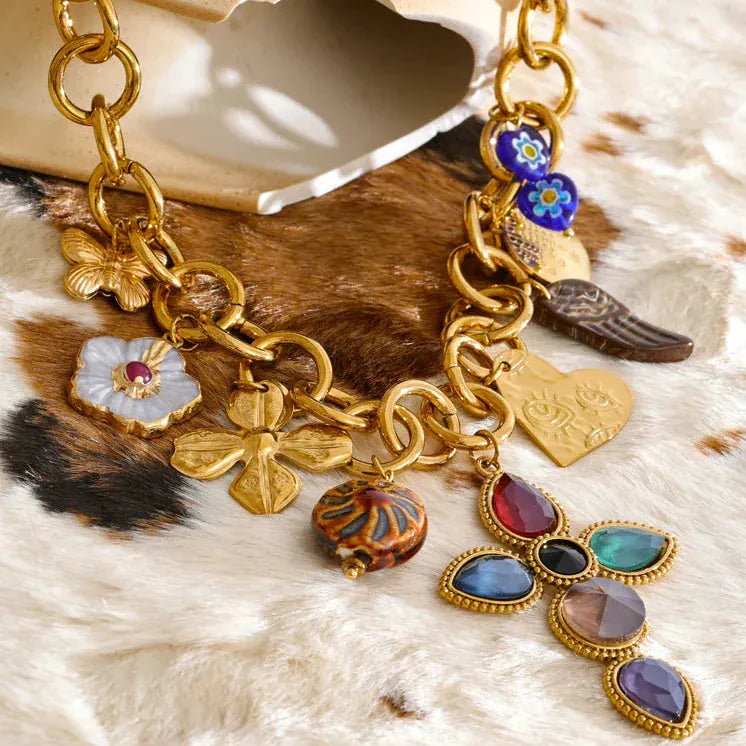 Collier avec Charms Acier Inoxydable