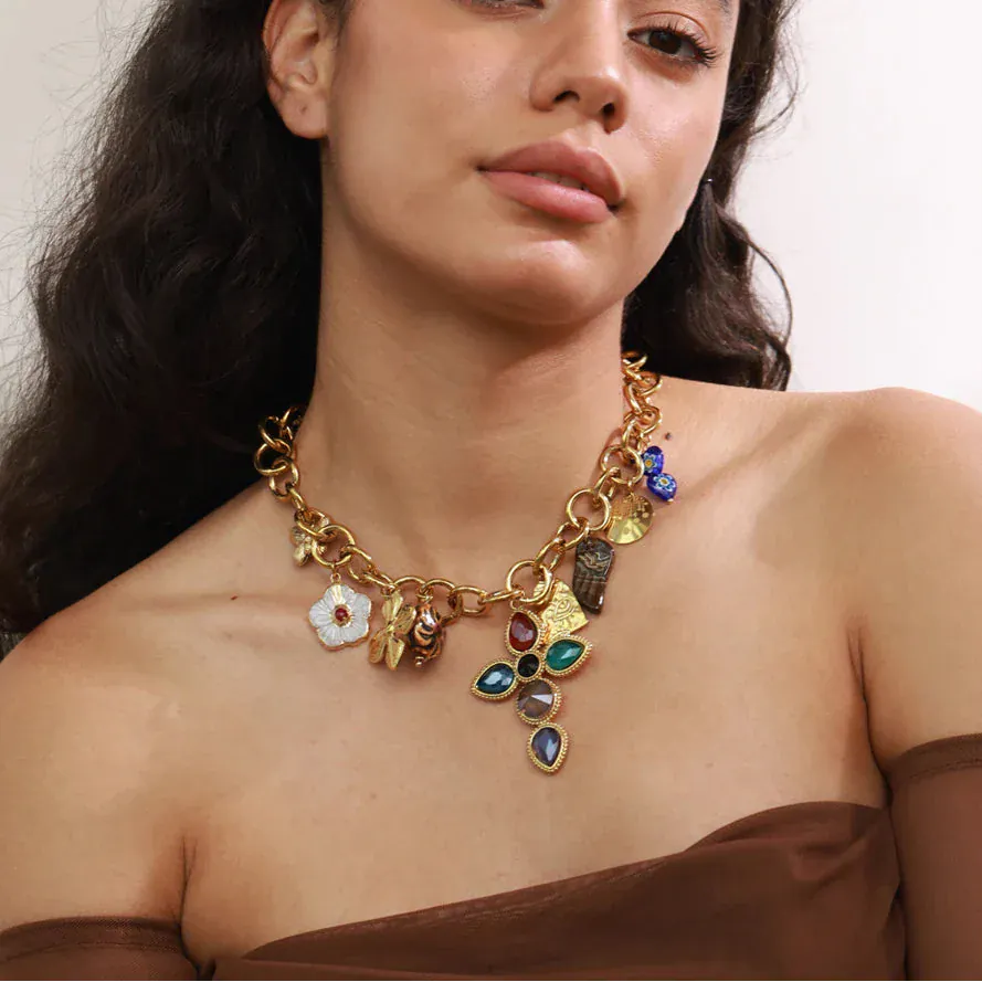 Collier avec Charms Acier Inoxydable