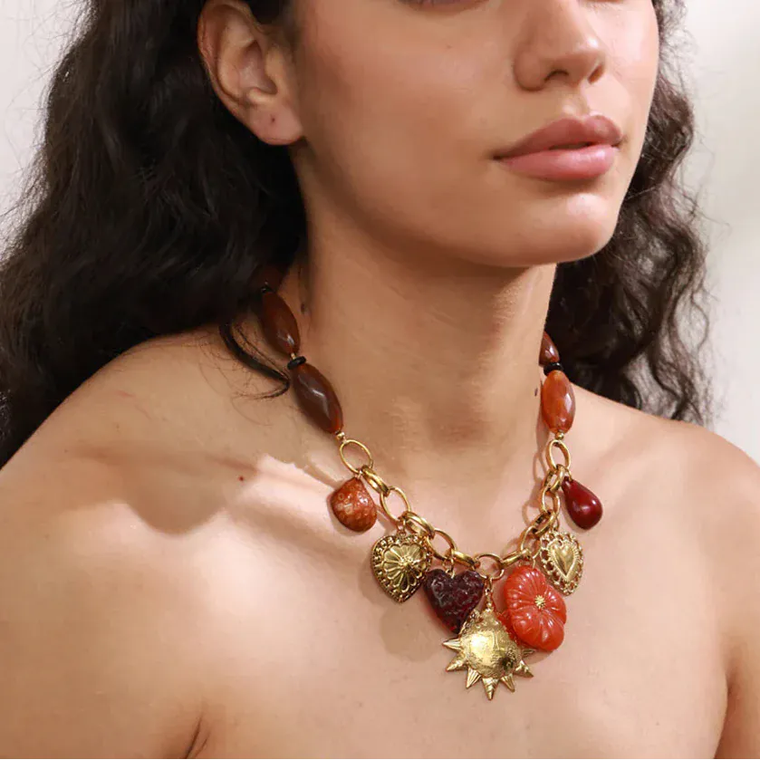 Collier Breloque Rouge