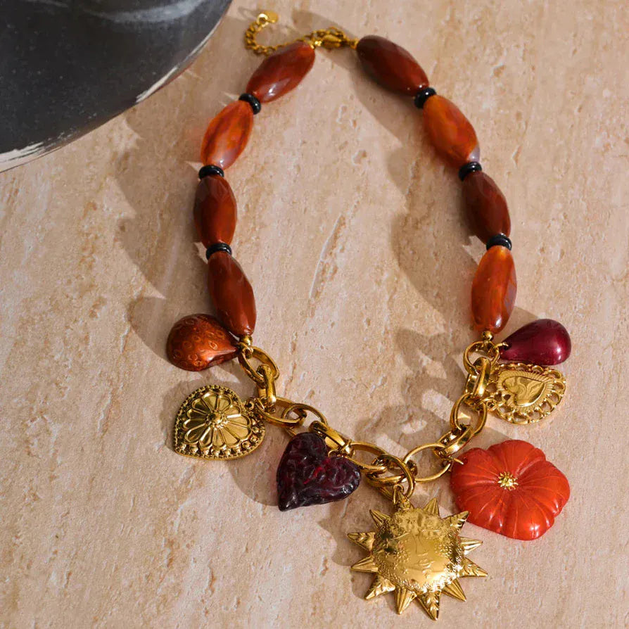 Collier Breloque Rouge