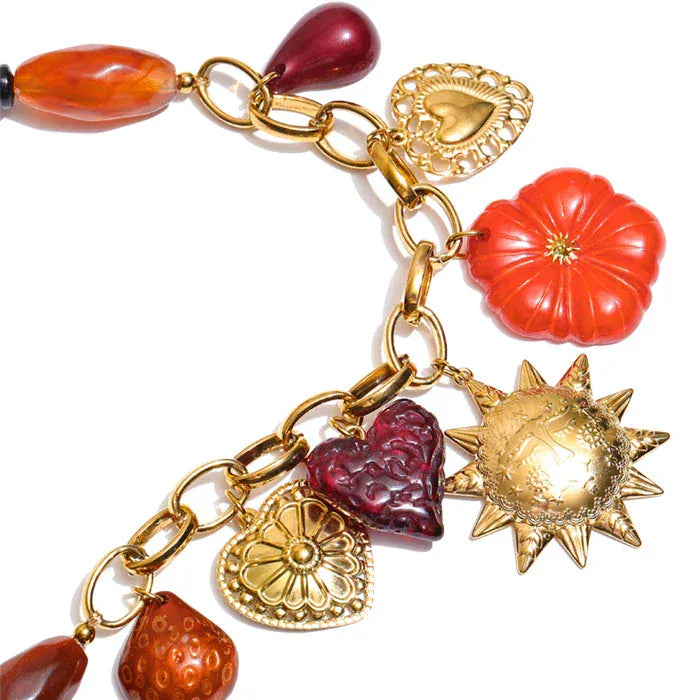 Collier Breloque Rouge