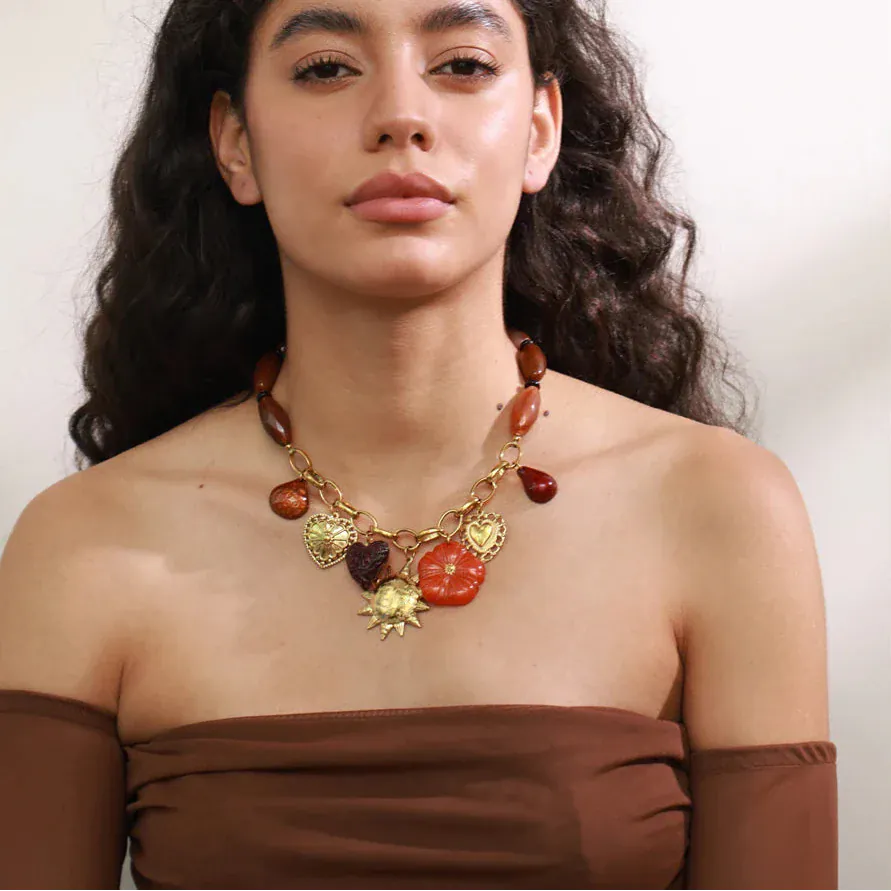 Collier Breloque Rouge