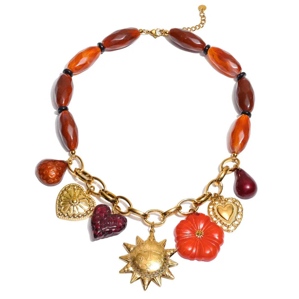 Collier Breloque Rouge