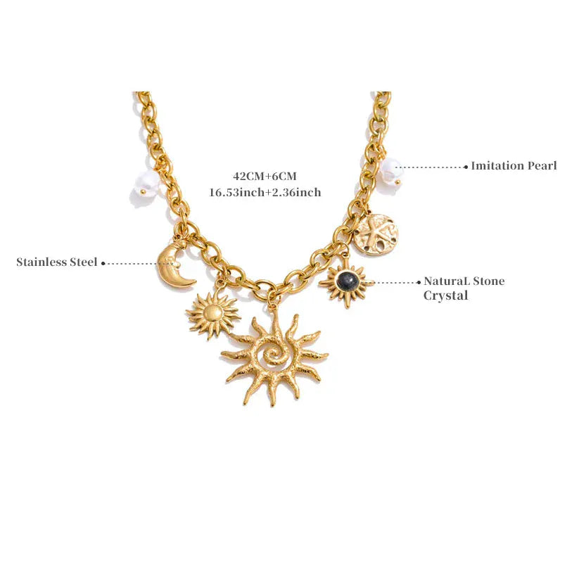 Collier Breloque Soleil