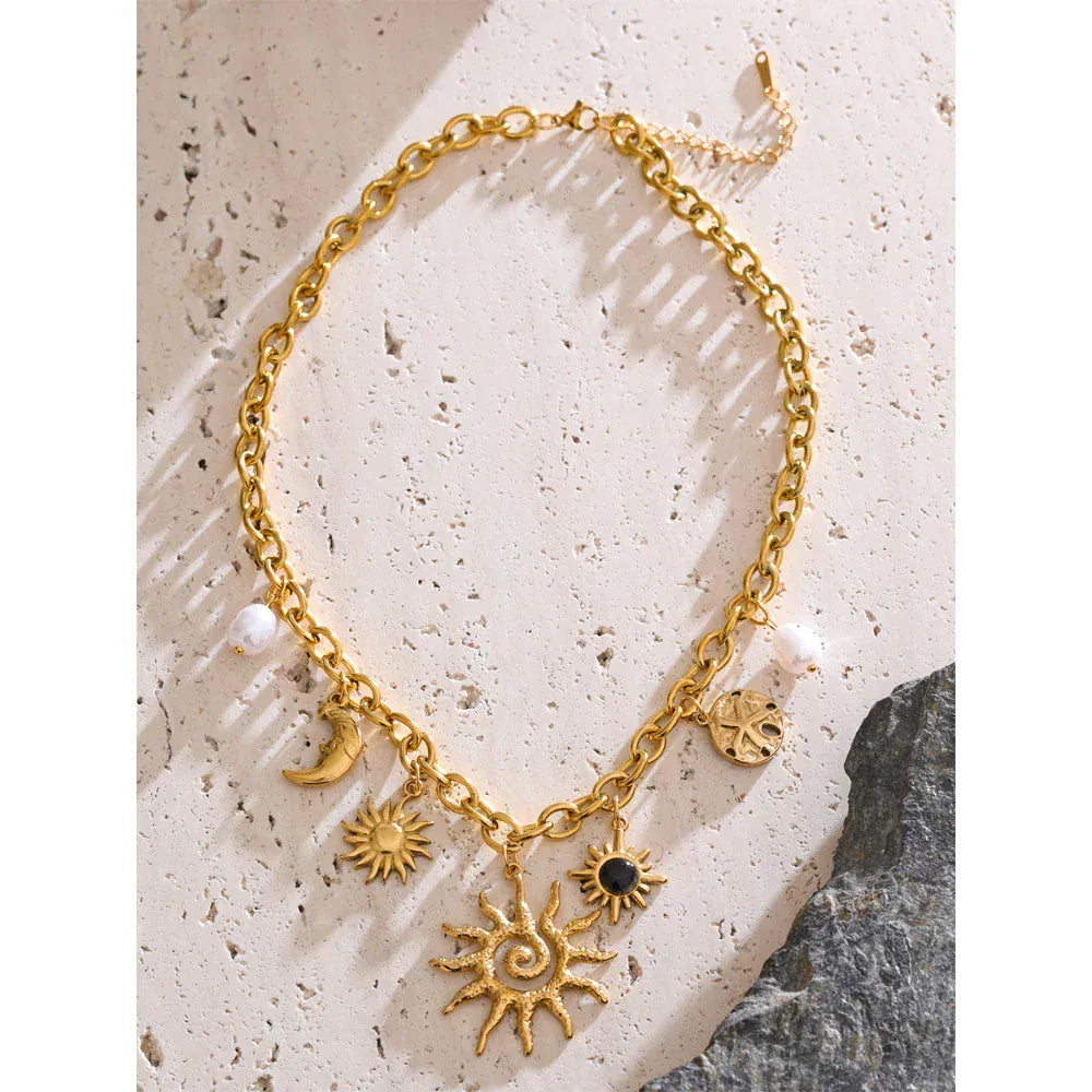 Collier Breloque Soleil
