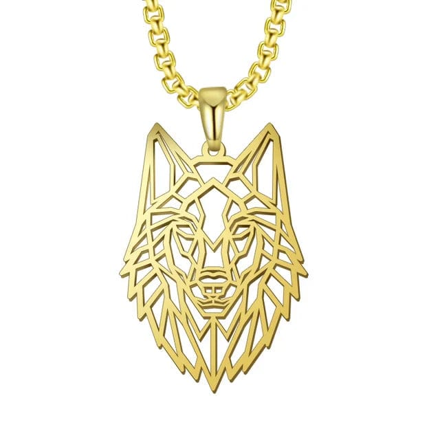 Collier Chaine Or Loup Homme