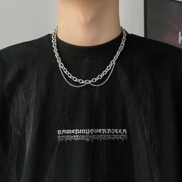 Collier chaine rock homme