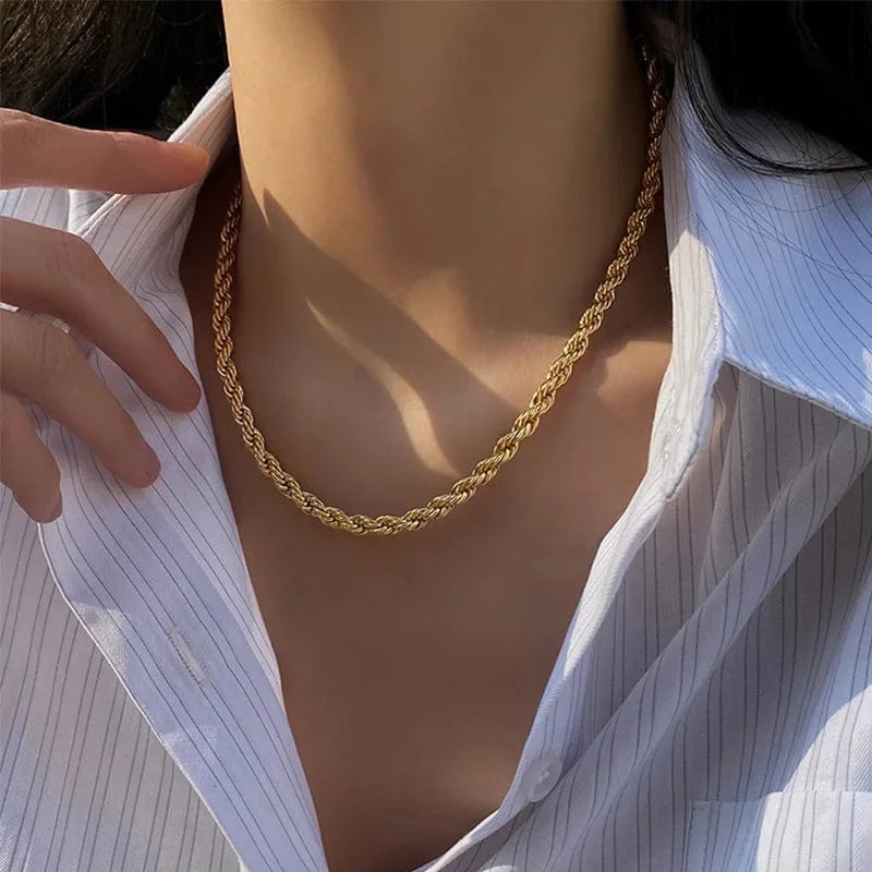 Collier Chaine Torsadée