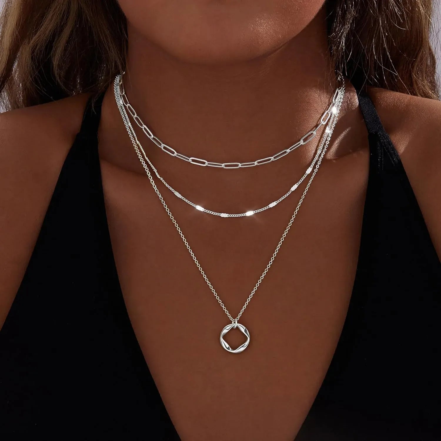 Collier chaine triple