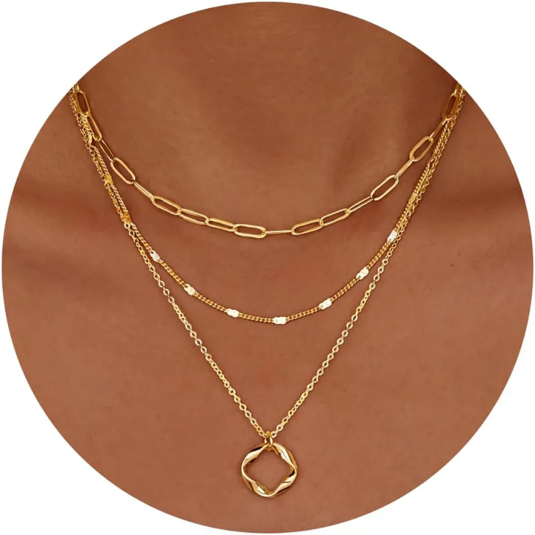 Collier chaine triple