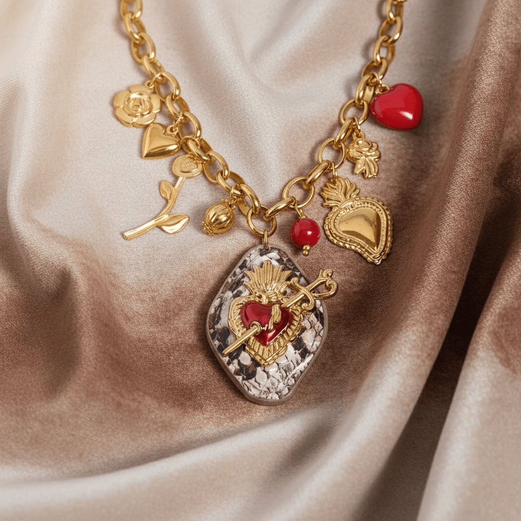 Collier Charms Acier Inoxydable