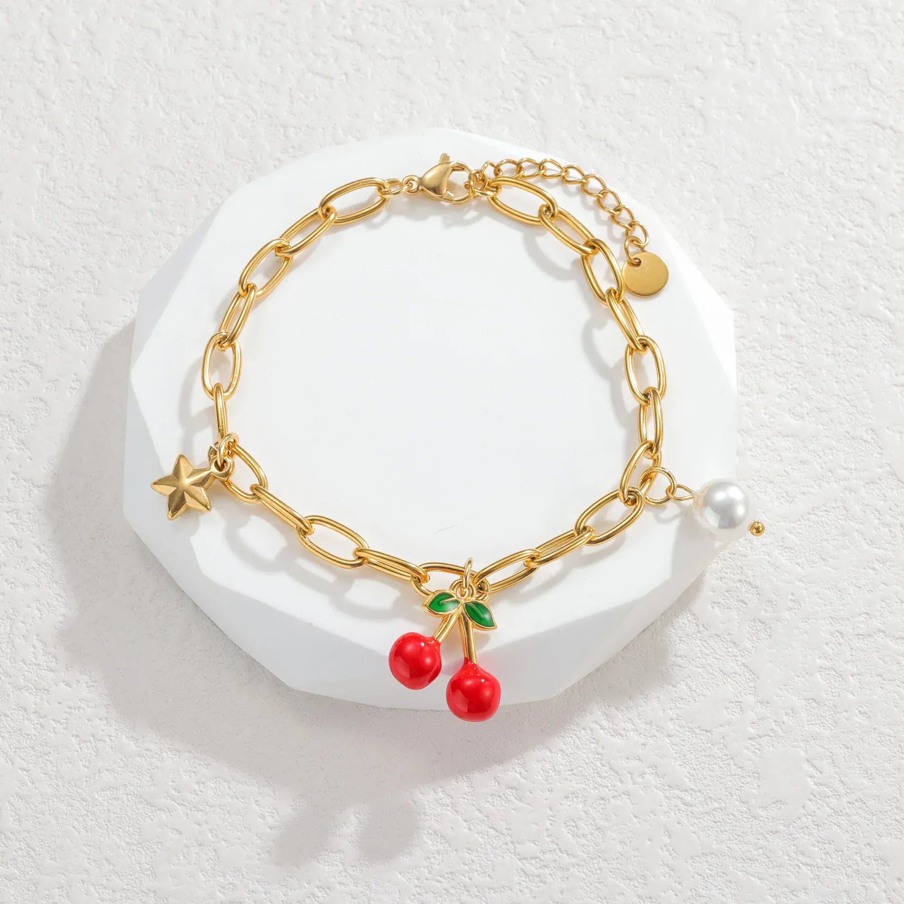 Collier Charms Cerise