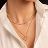 Collier Coeur Acier Inoxydable