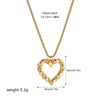 Collier Coeur Acier Inoxydable