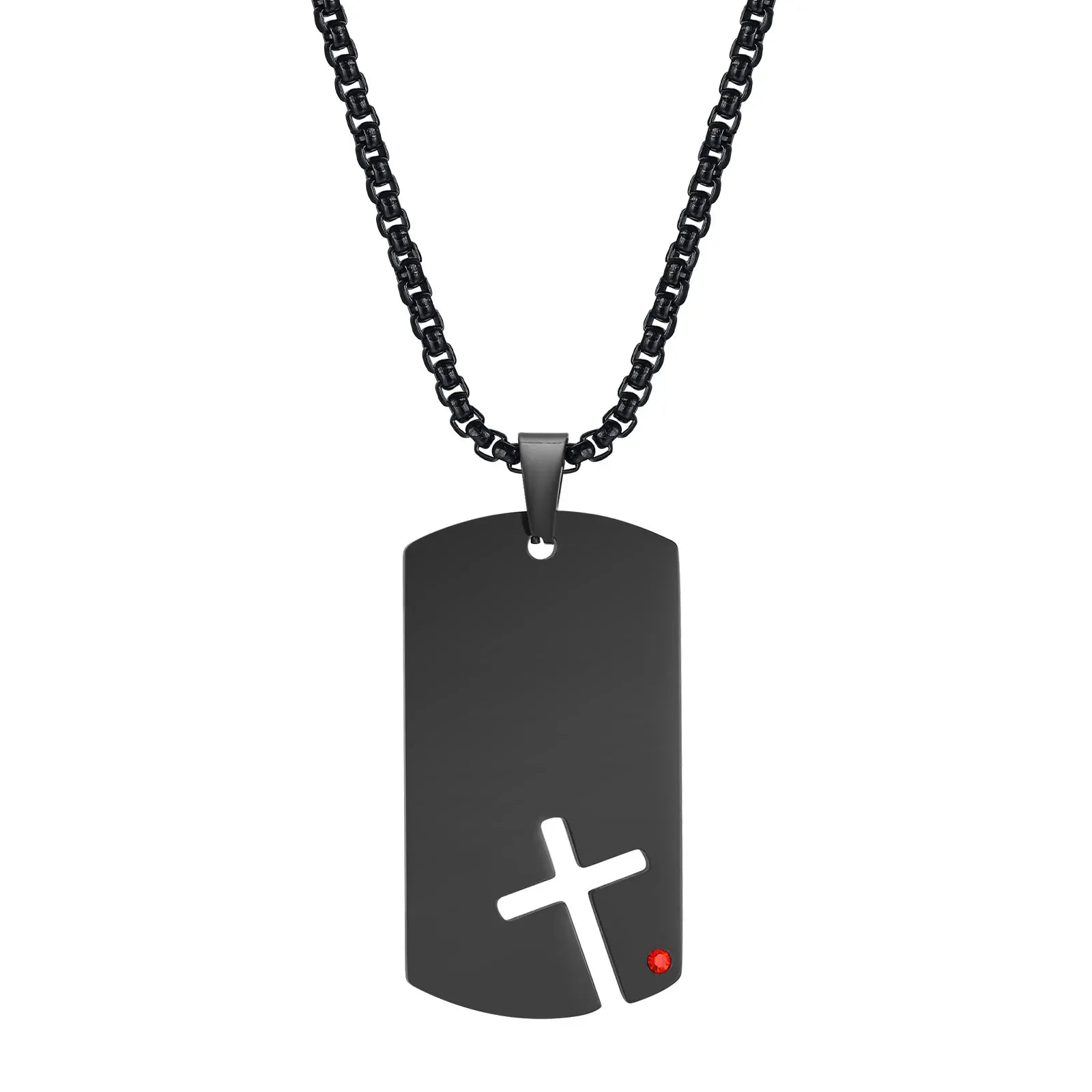 Collier Croix Argent Homme Plaque