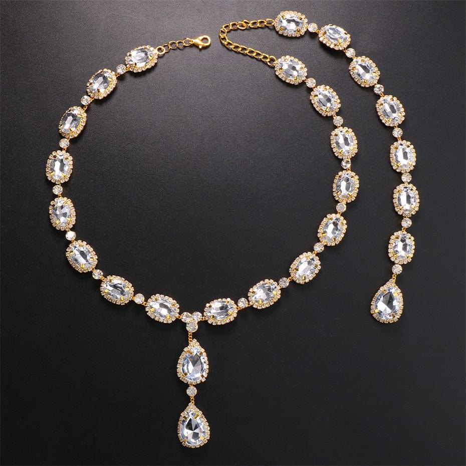 Collier dos mariee strass