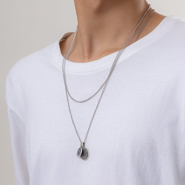 Double Chain Necklace Men's | Chain Jewelry - Chaîne Bijoux