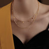 Collier double chaine or