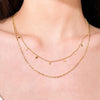 Collier double chaine or