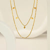 Collier Double Chaine Or Femme