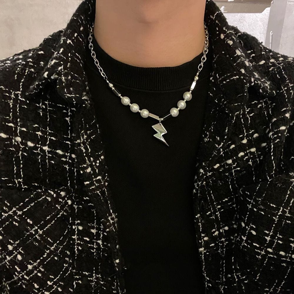 Collier éclair homme