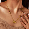 Collier Fermoir en T Or