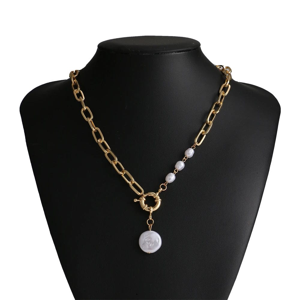 Collier grain de cafe perle